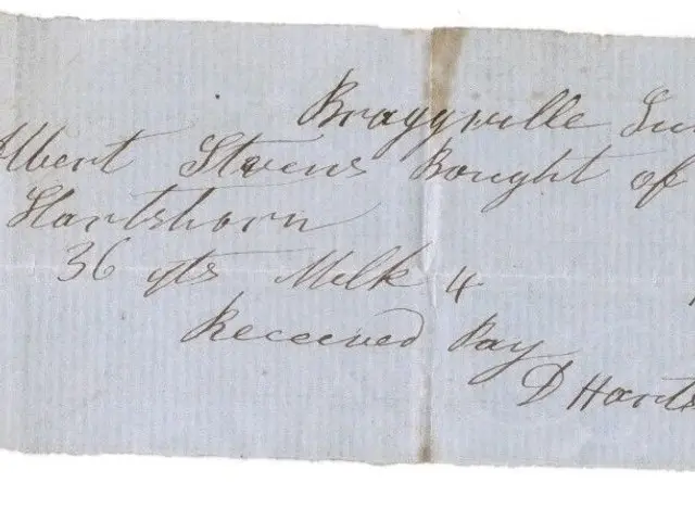 A handwritten receipt from 1857 for 36 quarts of milk.